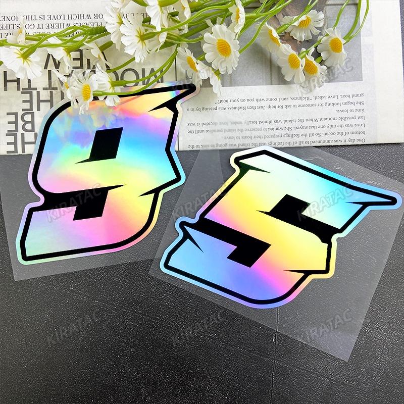 1PC Arabic Numerals Laser Motorcycle Stickers Waterproof for Motorbike Fuel tank Front Fairing Scooter Helmet Box Vinyl Decals