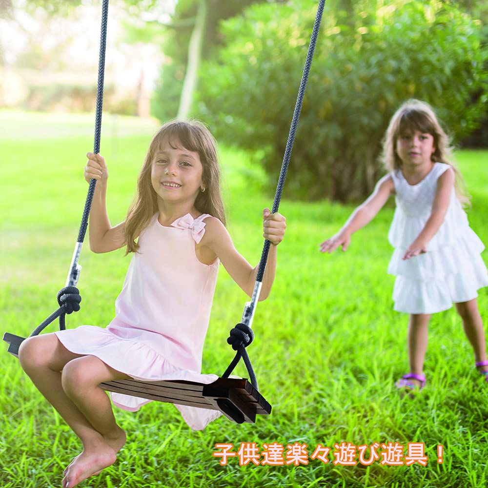 Leweet Wooden Swing Outdoor Swing Adult Outdoor Play Equipment Swing Indoor Hanging Handmade Swing Children Swing Indoor Play Equipment Swing Load