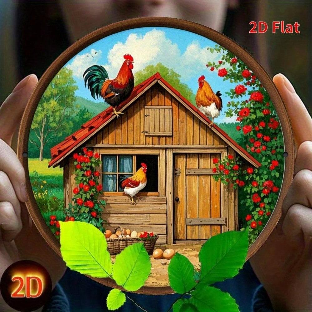 

Metal Tin Sign 2D Flat Hanging Decor Ornament Wall Art Home