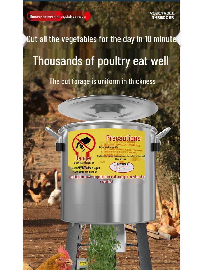 Stainless Steel Vegetable and Fodder Chopper for Poultry
