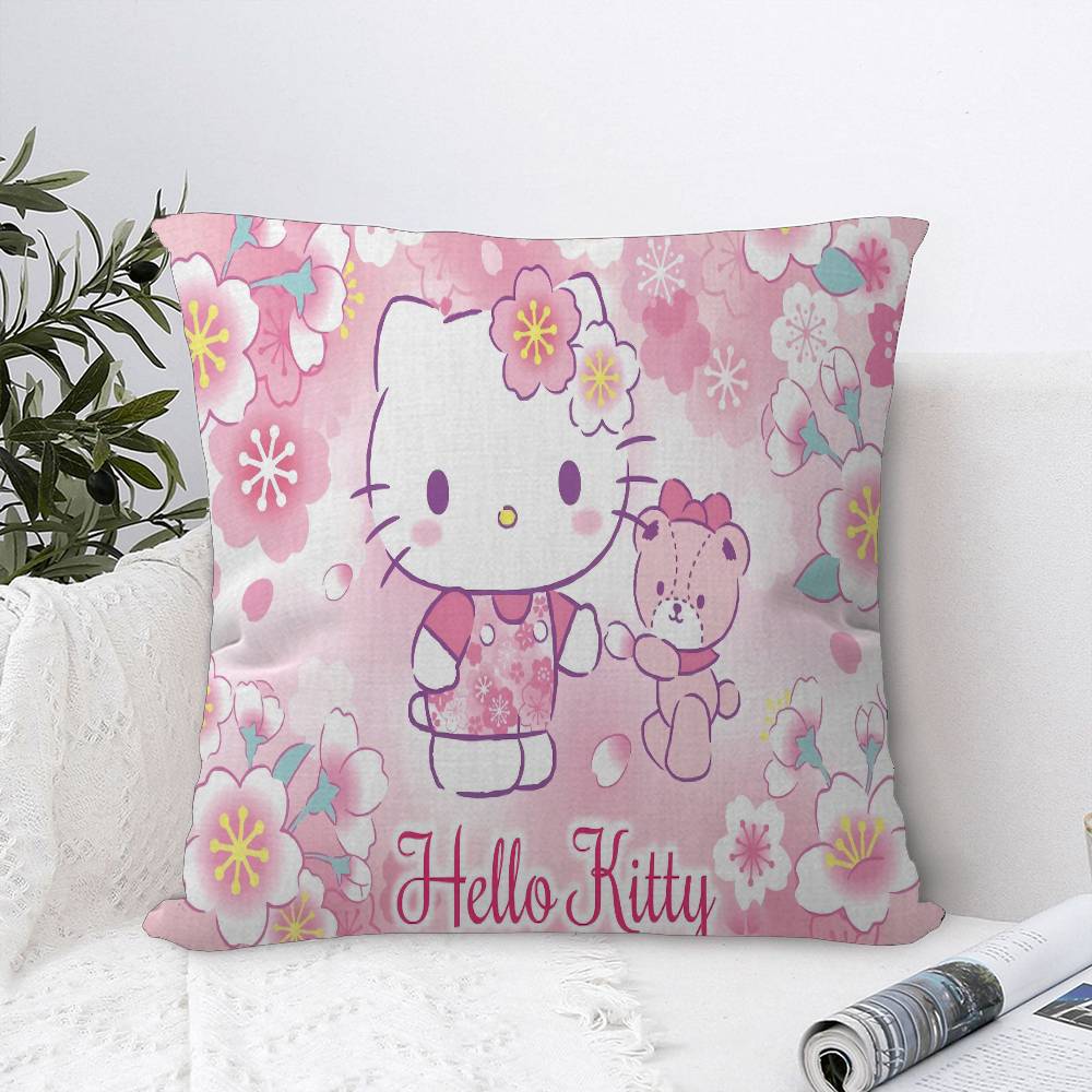 

H-Hello K-Kittys Cushion Cover Decorative Pillow Sofa Home Decor Case Pillow Cases 12x12Inch
