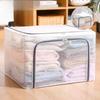 Klarer PVC Großer Kleider-Organizer Behälter Box Kiste Faltbarer Organizer Aufbewahrungsbox Faltbare Haushalts Tasche zum Organisieren von Hosen