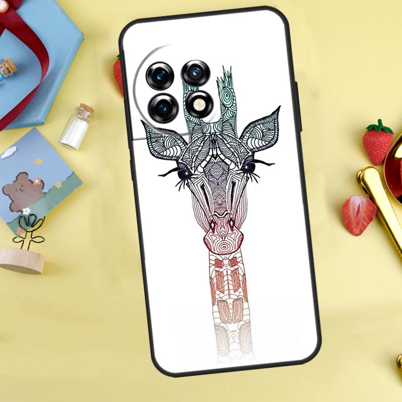 Cute Cartoon Giraffe Case For OnePlus 15 13 12 11 9 10 Pro 13T 13R 12R 10T 8T Nord 5 CE 3 4 2 Lite N20 N30 Cover