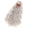 Long Curly Doll Wig Straight Bang Long Doll Hair DIY Smoothly Doll Replacement Wig for 7.3‑8.3in Head Circumference Doll