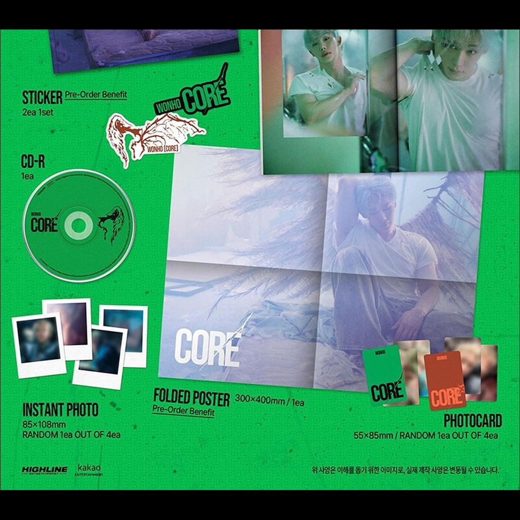 WONHO [CORE] Raw ver. EP Album + Free Gift