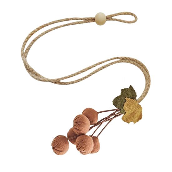 Yousheng 2Pcs Curtain Tie Pumpkin Decor No-Drill Installation Decorative Curtain Holders Living Room Bedroom Balcony Curtain Tiebacks