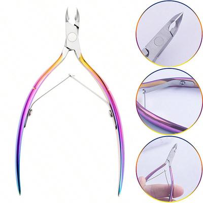 Nail Cuticle Nipper Scissors Stainless Steel Manicure Colorful Clipper Dead Skin Remover Pedicure Eagle Beak Pliers