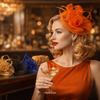 Vintage Mesh Headwear Feather Wedding Headwear Fancy Fascinator Hat  Horse Racing Events