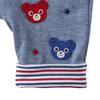 length navy blue [MIKI HOUSE] Pants, 3/4 pants, stretch, bear, boys, girls, babies, kids, children's clothing, 10-3214-685, 90cm,