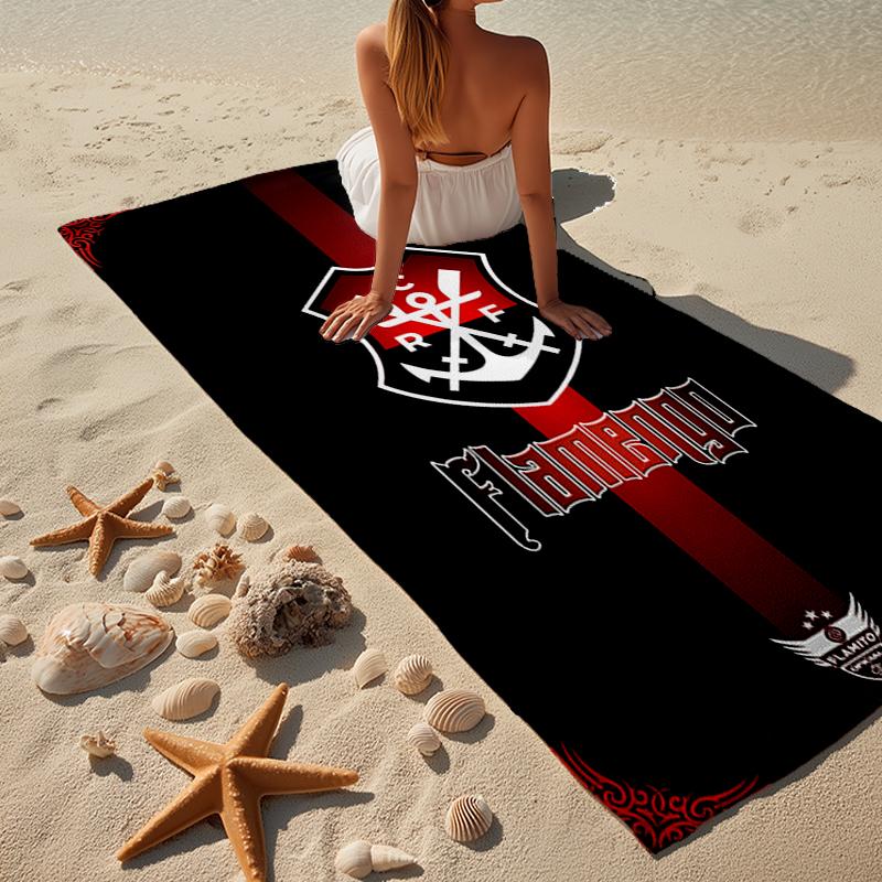 Serviette de plage Emblème de Club de Football, Microfibre Super Douce, Cadeau pour Elle/Lui, Anniversaire, pour Piscine, Plage, Voyage, Décoration d'Intérieur Cadeaux pour Fans