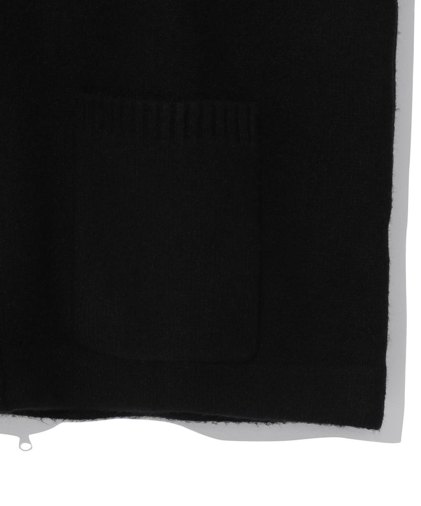 BEENTRILL Essential Turtleneck Two-Way Knit Zip-Up (Black)