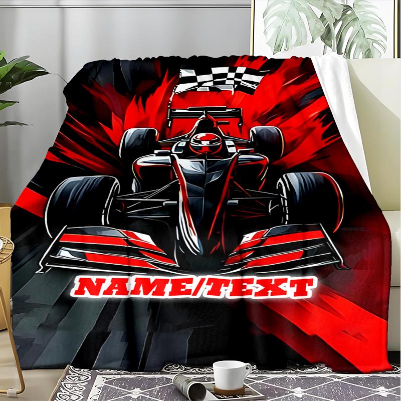 1PC Custom Name Car Art outdooor Flannel blankets Throw Blanket All-Season Throw Gift Bedspread for Couch, Bed, Camping Holiday Birthda