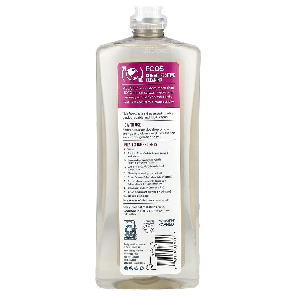 Ecos®, Dish Soap, Almond Flavor, 739 Ml (25 Fl Oz)