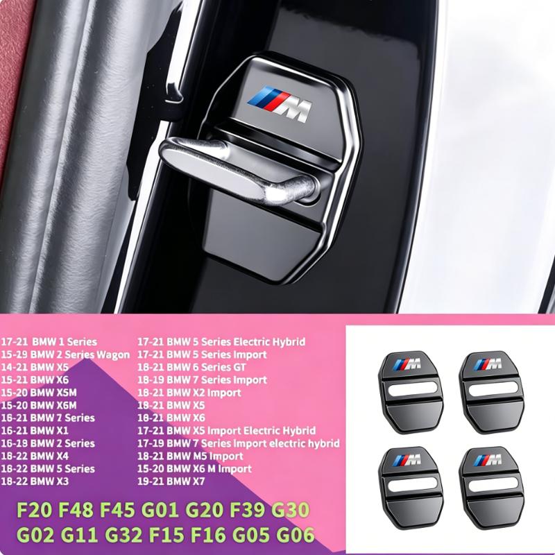 SNLL4 Car Door Lock Cover Stickers For BMW X1 X3 X4 X5 3 5 Series G05 G07 G11G22G26 G45 G20 G32 F48 G01 G02 G30 G60 Accessories