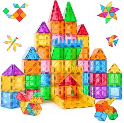 Magnetic Blocks, 80 Pieces, Magnetic Tiles, Magnetic Toy, STEM Learning, Educational Construction Toy, Ages 6+, Boys and Girls, Classroom, Kindergarte