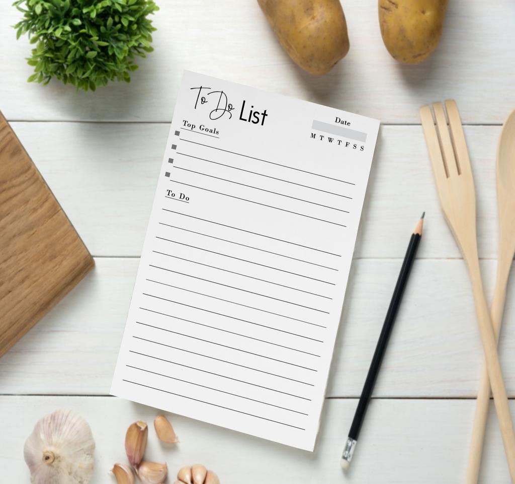 Inkdotpot Daily Planner List Pad Notepads Memo Pad, Undated To-Do List Tear Off pad - 4.5 x 7.5 Inches (50 Sheets) Organizer