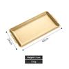 Thickened 304 Stainless Steel Rectangular Square Golden Plate Korean Barbecue Dish Sushi Flat Bottom Plate Tray Storage Tray