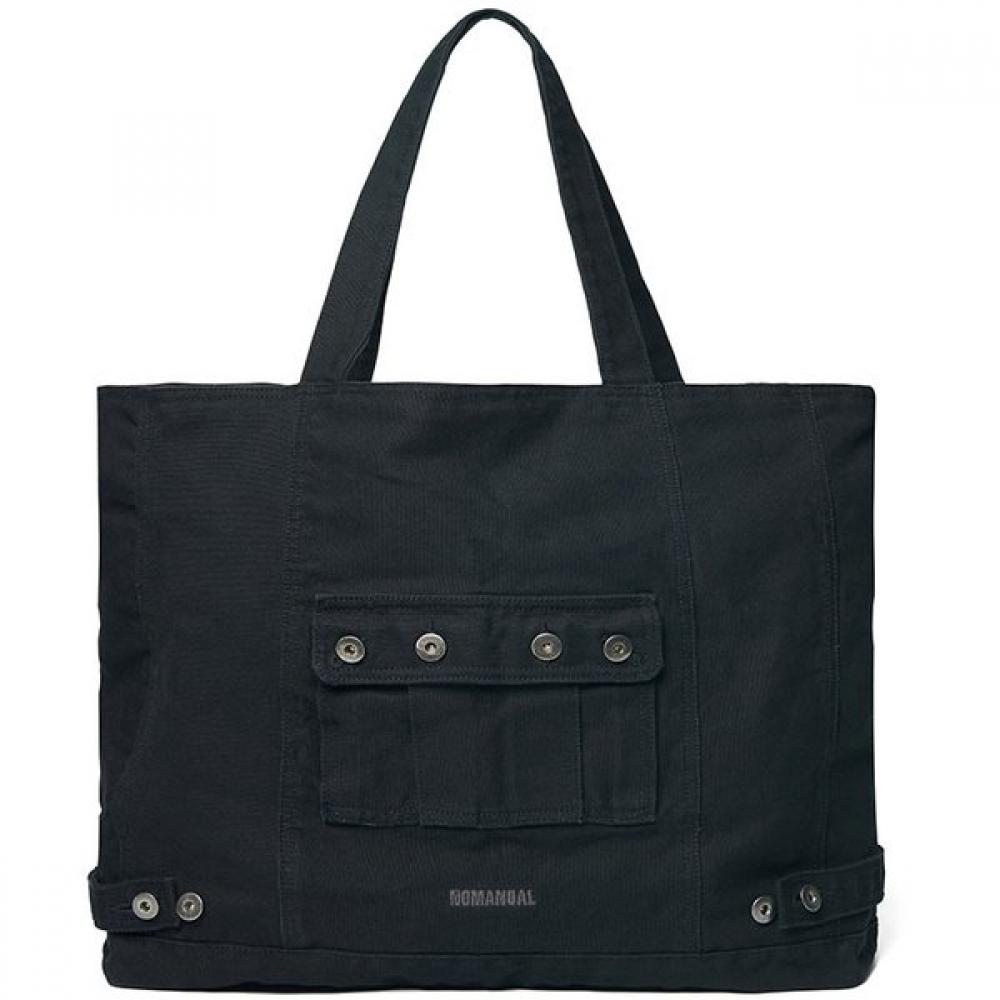 

Nomanual 4r Pocket Tote Bag Washed Black FREE