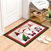 Santa Claus Crystal Velvet Carpet Christmas Home Decoration Kitchen Bedroom Floor Mat Indoor Outdoor Entrance Door Mat