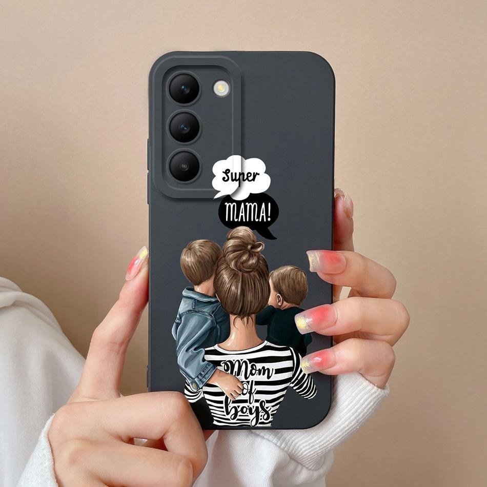For Vivo V30 Lite V30E V30SE Phone Case Cool Bear Full Coverage Anti Drop Bumper For Vivo V30Lite V30 SE Liquid Silicone Fundas
