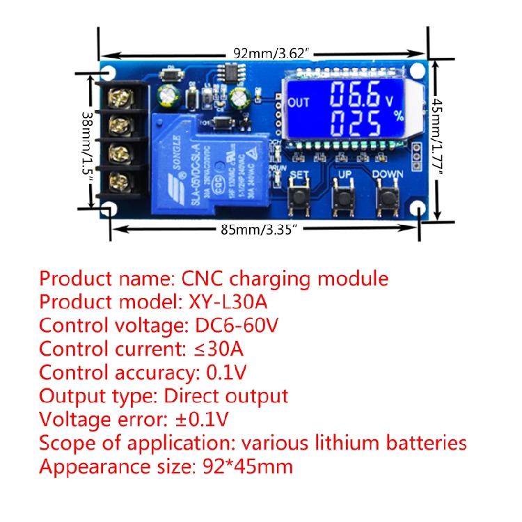 Batteries Charging for Protection Relay Module Regulator Low Voltage Cut Off Swi