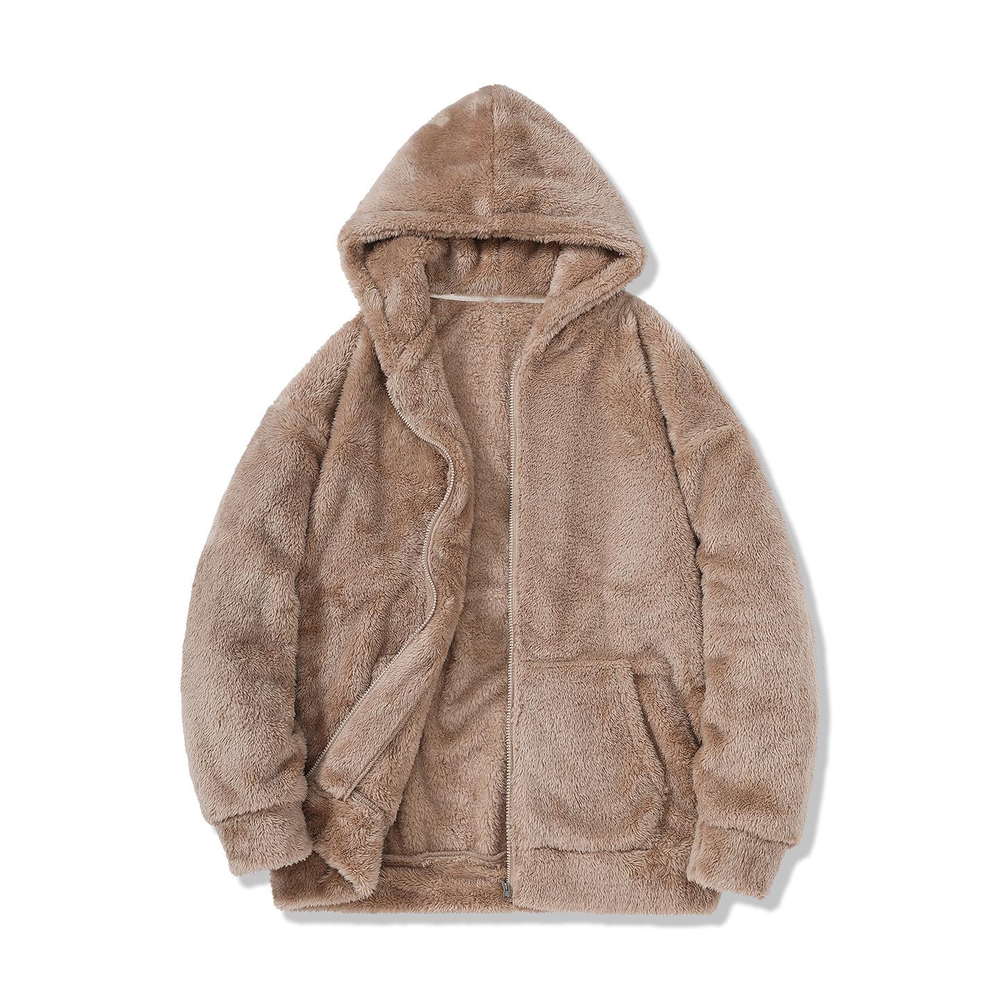 

Arctic Velvet Men s Winter Hooded Cardigan - Loose Fit, Warm & Fluffy Style L