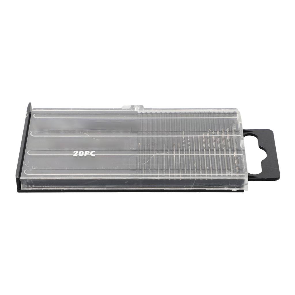 20Pcs/Set 0.3-1.6mm HSS Drill Bits High Speed-Steel Spiral Drill Bit Extractor Bits For Metal Wood Aluminum Drilling Tools Set