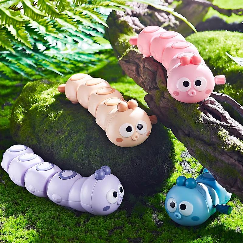 Clockwork Caterpillar Wind-up Toy for Toddlers: Crawling Educational Animal for Ages 1-2