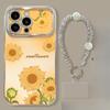 Ins Flower Bracelet Applicable To IPhone15 Apple Phone Case 14pro Electroplating Large Window 13 Silicone 16