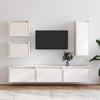 VidaXL TV Furniture 6 Pcs White, Solid Pine Wood