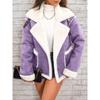 Giacca di Pelliccia Sintetica con Collo a Revers Autunnale e Invernale Nuova Moda Europea e Americana Cappotto Caldo Integrato Pelliccia Donna