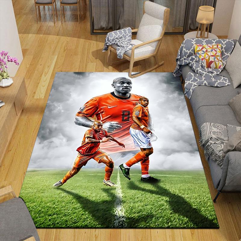 1pc Moroccan Football Star Rug, Office Carpet Indoor Outdoor Entrance Doormat, Non-Slip Soft And Comfortable, Living Room. DT707074