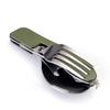 Stainless Steel Cutlery 4 In 1 Outdoor Picnic Tableware Foldable Knife Fork Spoon Bottle Opener Folding Pocket Cutlery Set