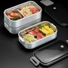 Compartments Food Container Microwavable Food Storage Box Portable 2 Layer Lunch Box  Worker