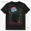 Retro Style Alpaca Vaporwave Geometric Grid T Shirt Vintage Soft Designer Clothes Streetwear