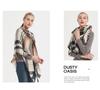 Sciarpa a scialle triangolare a quadri in finto cachemire stile europeo americano - Scaldacollo alla moda versatile per primavera, autunno, inverno
