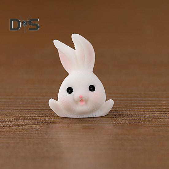 2Pcs Long Lasting New Year Ornaments Handmade Creative Rabbit Zodiac Micro Landscape Ornament