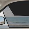 Front Row Car Side Privacy Cover with Magnetic Edge Design, Two-Piece Mesh Curtain for Daily Road Use and Parking