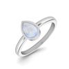 0.75 Cts Pear Shape Moonstone 925 Sterling Silver Solitaire Women Engagement Rings