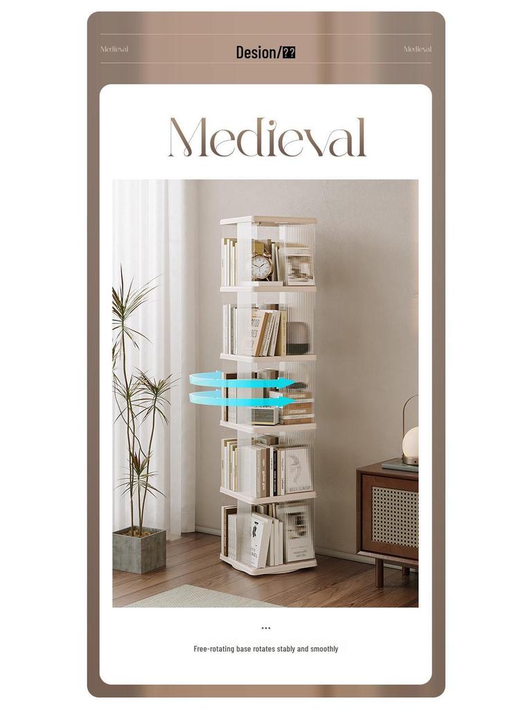 360° Rotating Children's Bookshelf - Large Capacity Multi-Layer Floor-Standing Storage for Living Room