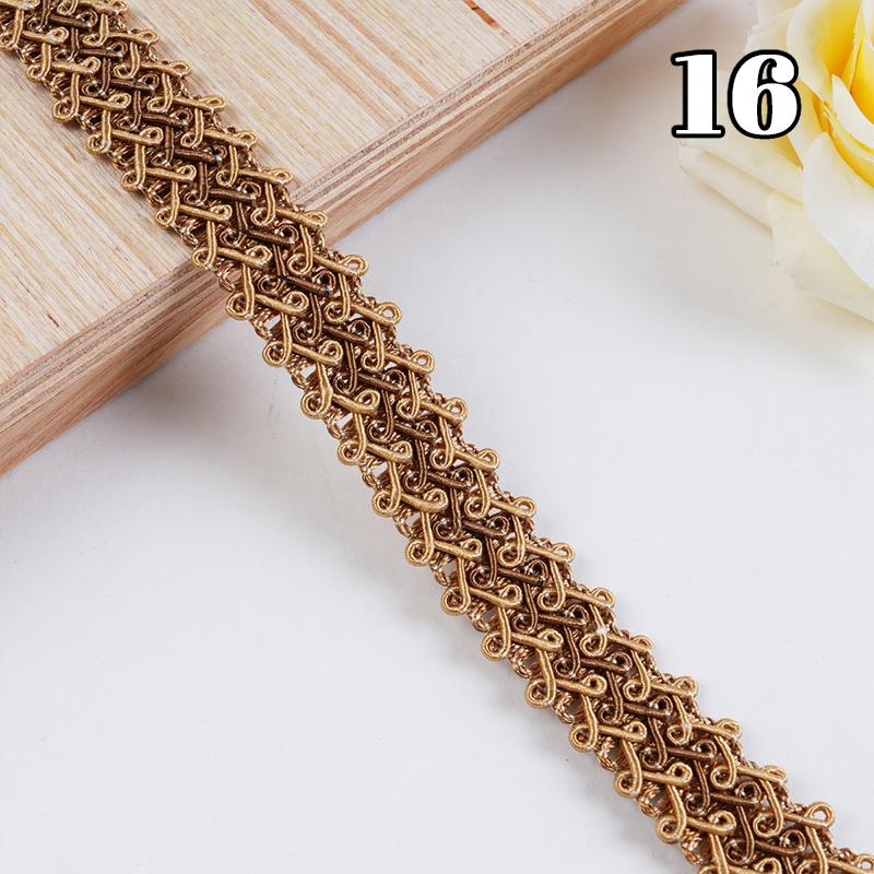 12 מטר ציצית שוליים לקצץ 1.7 ס"מ רוחב סרט לקצץ תחרה לתפירת וילון ספה כרית ריפוד בית אביזרי עשה זאת בעצמך