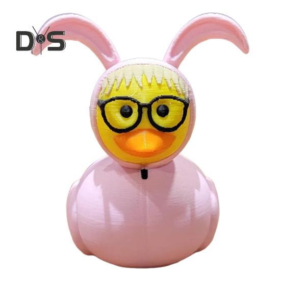 

Пасхальный кролик, утка, украшение, статуэтка утенка с кроличьими ушками, настольная статуэтка кролика, утки для офисного стола, украшения домашней полки Duck