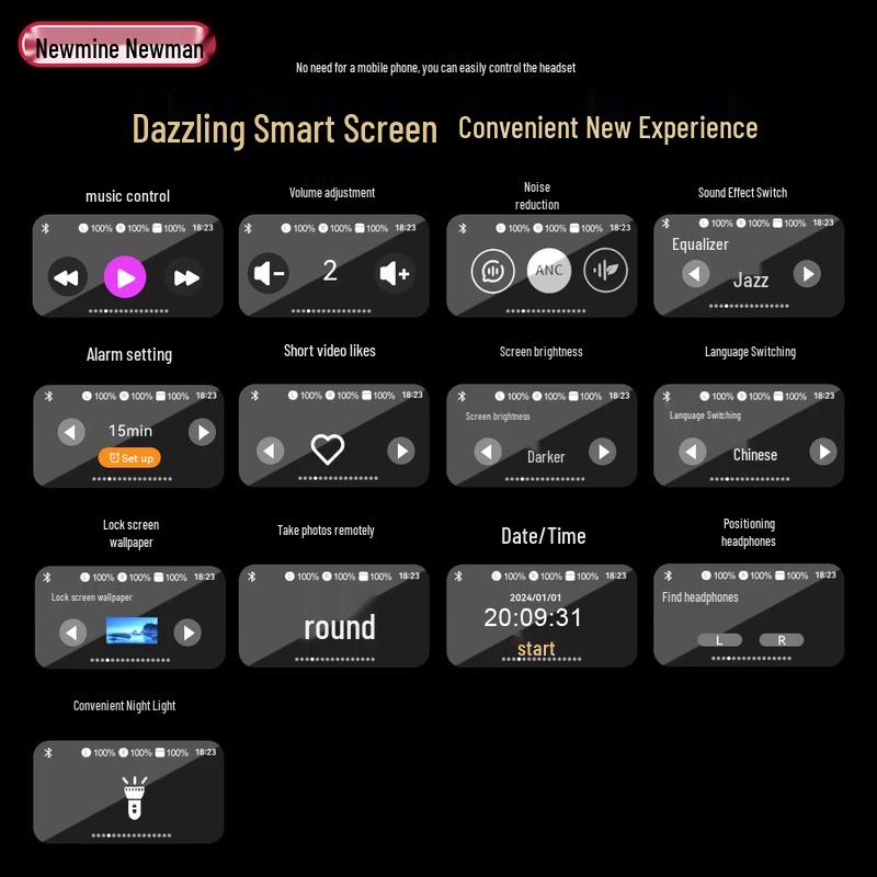 Newman T9 Active Noise Cancelling TWS Bluetooth Earbuds
