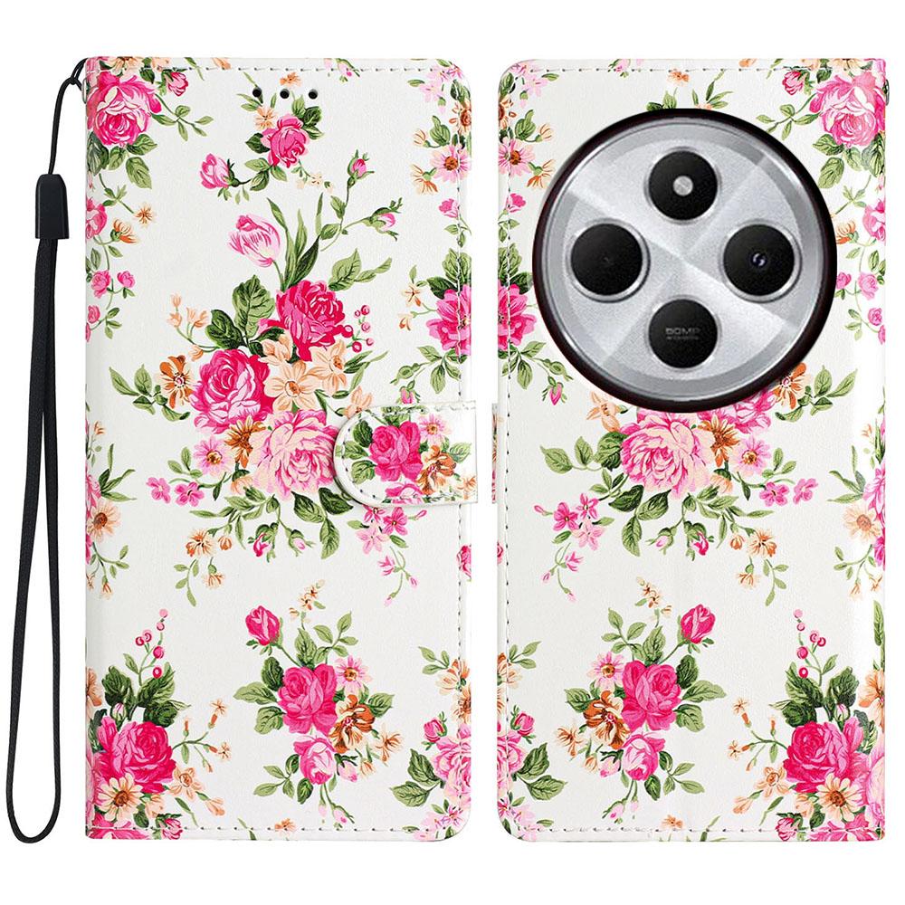 For Xiaomi Redmi A4 5G Wallet Case PU Leather Pattern Printing Stand Phone Cover with Strap