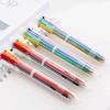 Stylo à bille multifonction 6 en 1 Couleur 0,5 mm Nouveauté Multicolore Cadeaux pour Enfants Papeterie Coréenne Fournitures Scolaires et de Bureau