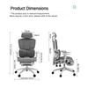 Ergonomic Office Chair, Mesh Office Chair with High Backrest, Swivel Desk Chair with Adjustable Lumbar Support, Home Computer Gaming Chair