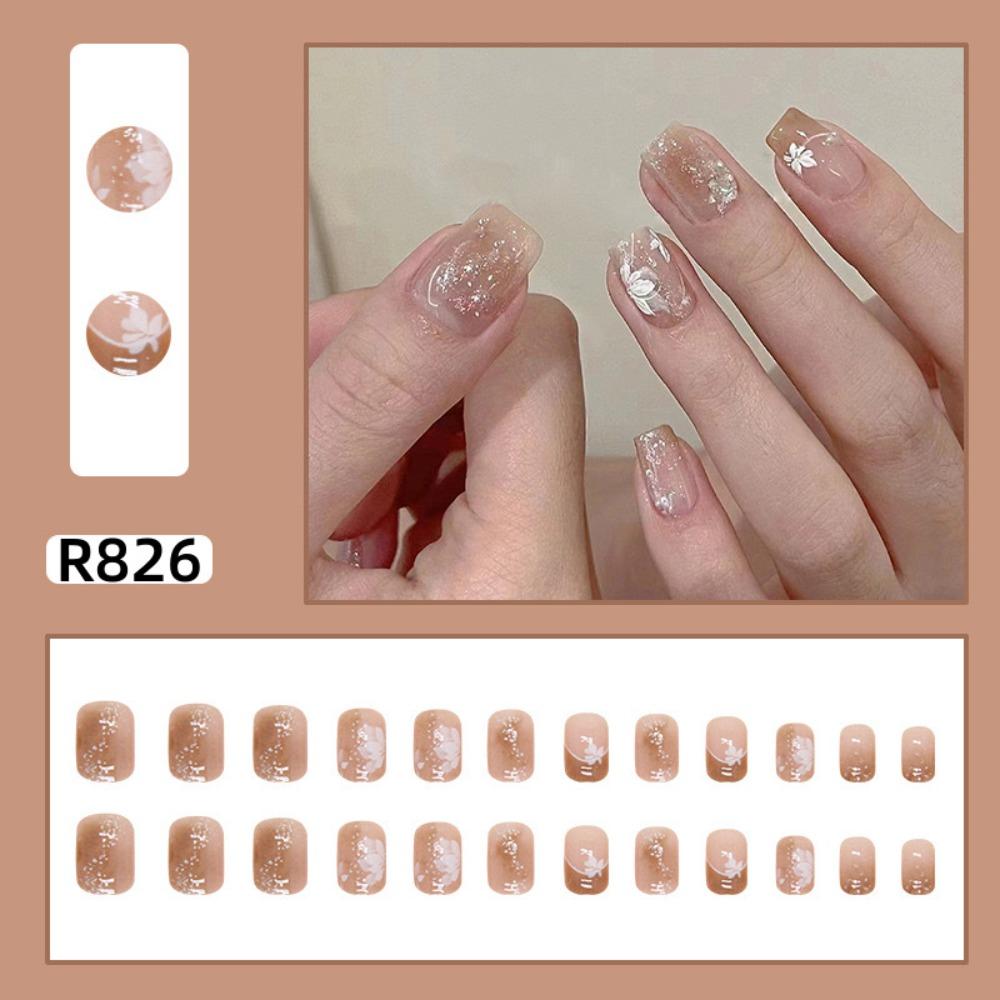 Frühling und Sommer Wind Tragen Nagel Reiner Wunsch Nagelpflaster Aufhellend Abnehmbares Nagelstück Langes und kurzes Nagelstück Fertigprodukt