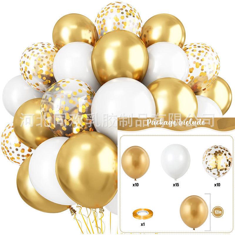 Set di 35 Palloncini Colorati con Paillettes da 12 Pollici per Decorazioni di Feste di Compleanno