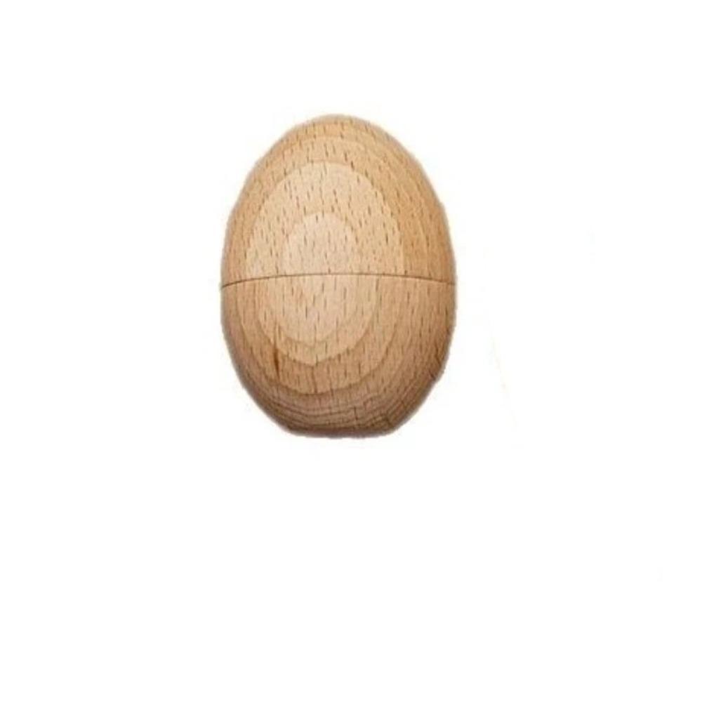 Unfinished Wooden Easter Eggshells Multi-Purpose Handcrafted Egg-shaped Storage Box Mini Empty Easter Egg Hunt Holiday Gift