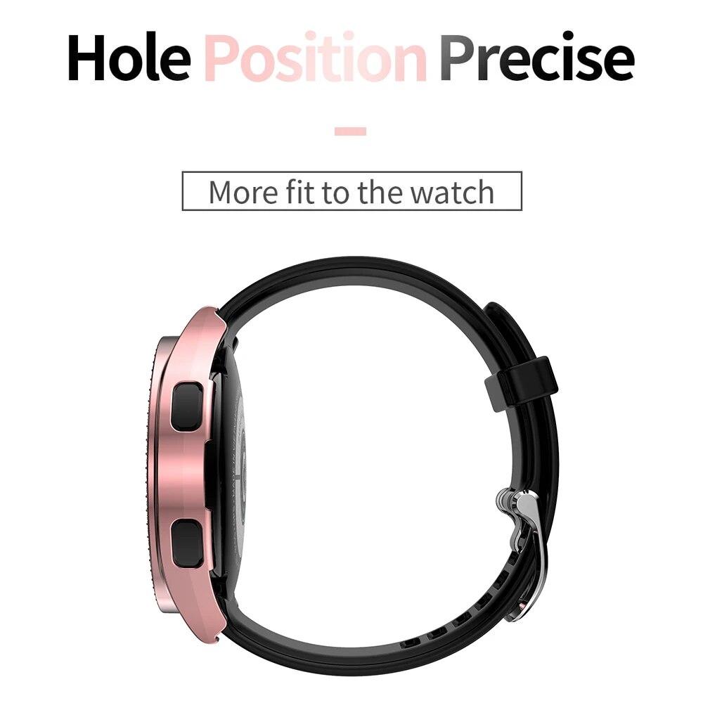 Fashion Two Row Diamond Protector Case for Samsung Galaxy Watch 6 5 4 40mm 44mm Cover Active 2 Women PC Bumper Lightweight Frame